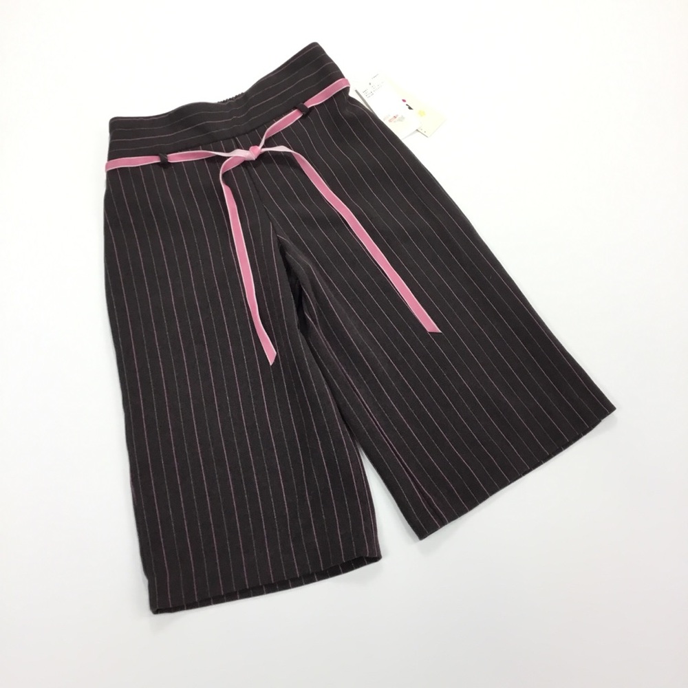 NWT IZ BYER Girls Pinstripe Cropped Pants Sz 5